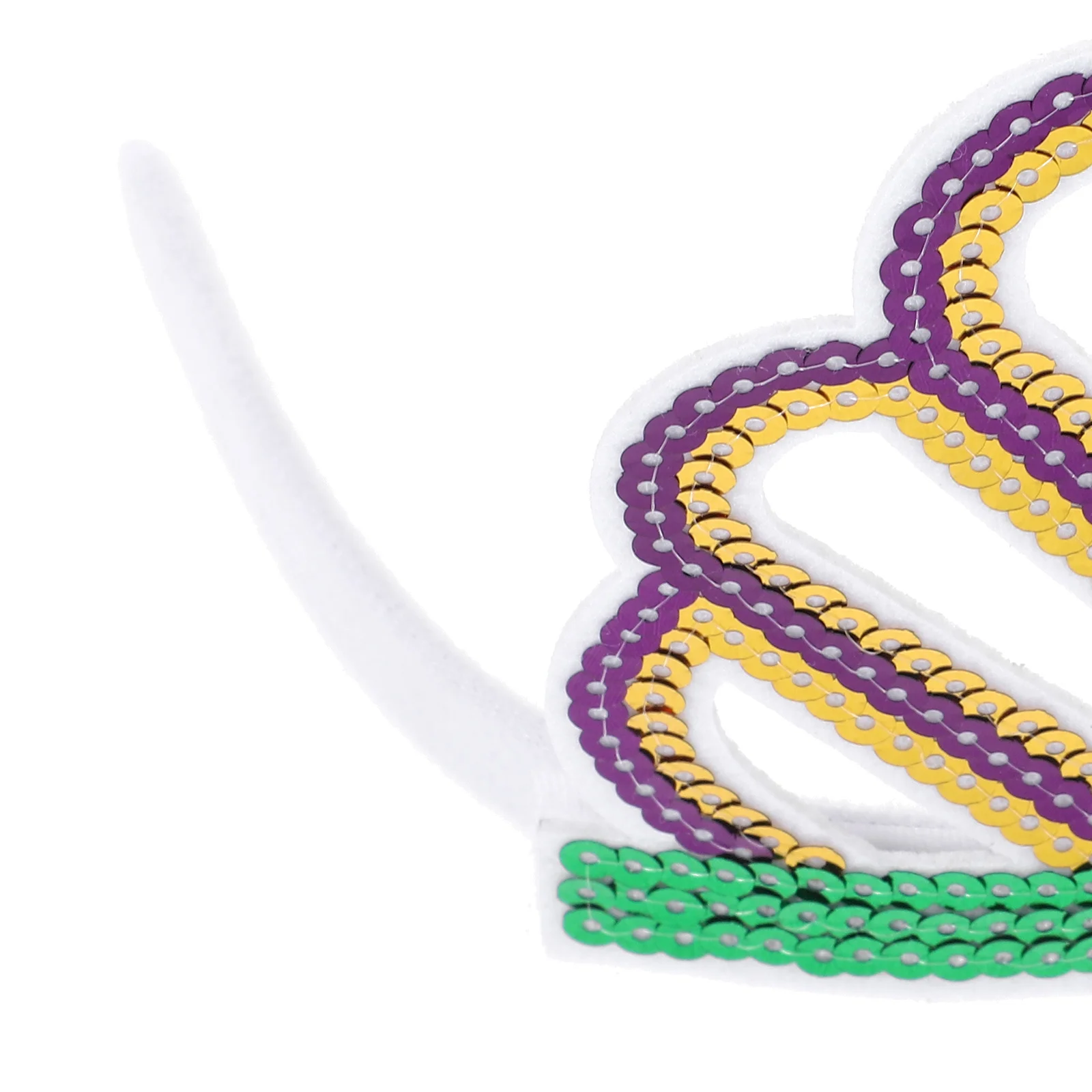 عصابة رأس على شكل تاج من الترتر خفيفة الوزن ومريحة لحفلات أعياد الميلاد وإكسسوارات الشعر وغطاء رأس لامع للنساء #6