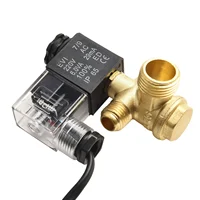 Compresor de aire silencioso sin aceite, accesorios de válvula de retención electromagnética, válvula solenoide de plástico, válvula de alivio de presión de apagado