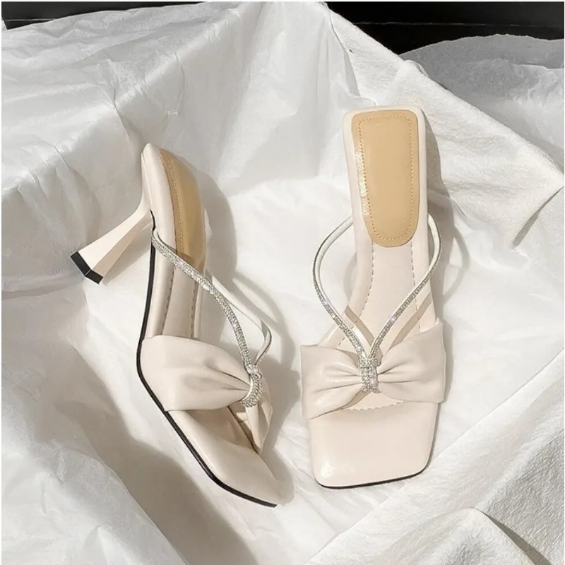 

2026 Summer Elegant Thin Heel Sandals Simple Open-Toe Style High Heels Summer Season Versatile Banquet Dress Striptease Pump