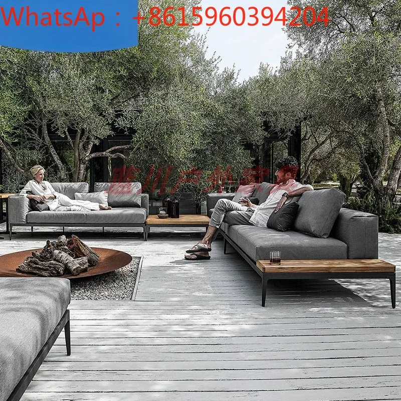 

Outdoor sofa combination hotel villa residential inn corner L-type American outdoor courtyard leisure recliner waterproof
