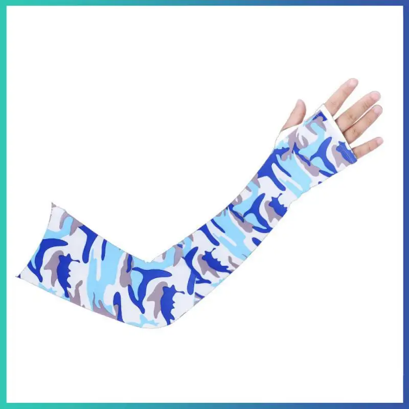 30 Styles Ice Silk Sunscreen Sleeves Quick-drying Breathable Cycling Arm Sleeves Fingerless Moisture Wicking Fitness Cuff Cover