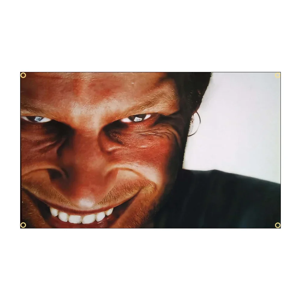 FLAGDOM 90x150cm 3x5Ft Aphex Twins Flag Polyester Digital Printed Logo DJ Banner