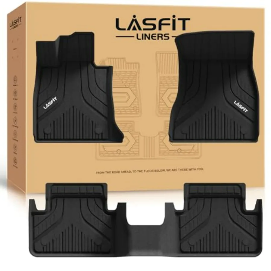 

Floor Mats for BMW 5 Series G60 2024 2025 2026 530i 540i xDrive 100 TPE All Weather Custom Fit Floor Liners 1st 2nd Row Car Lin