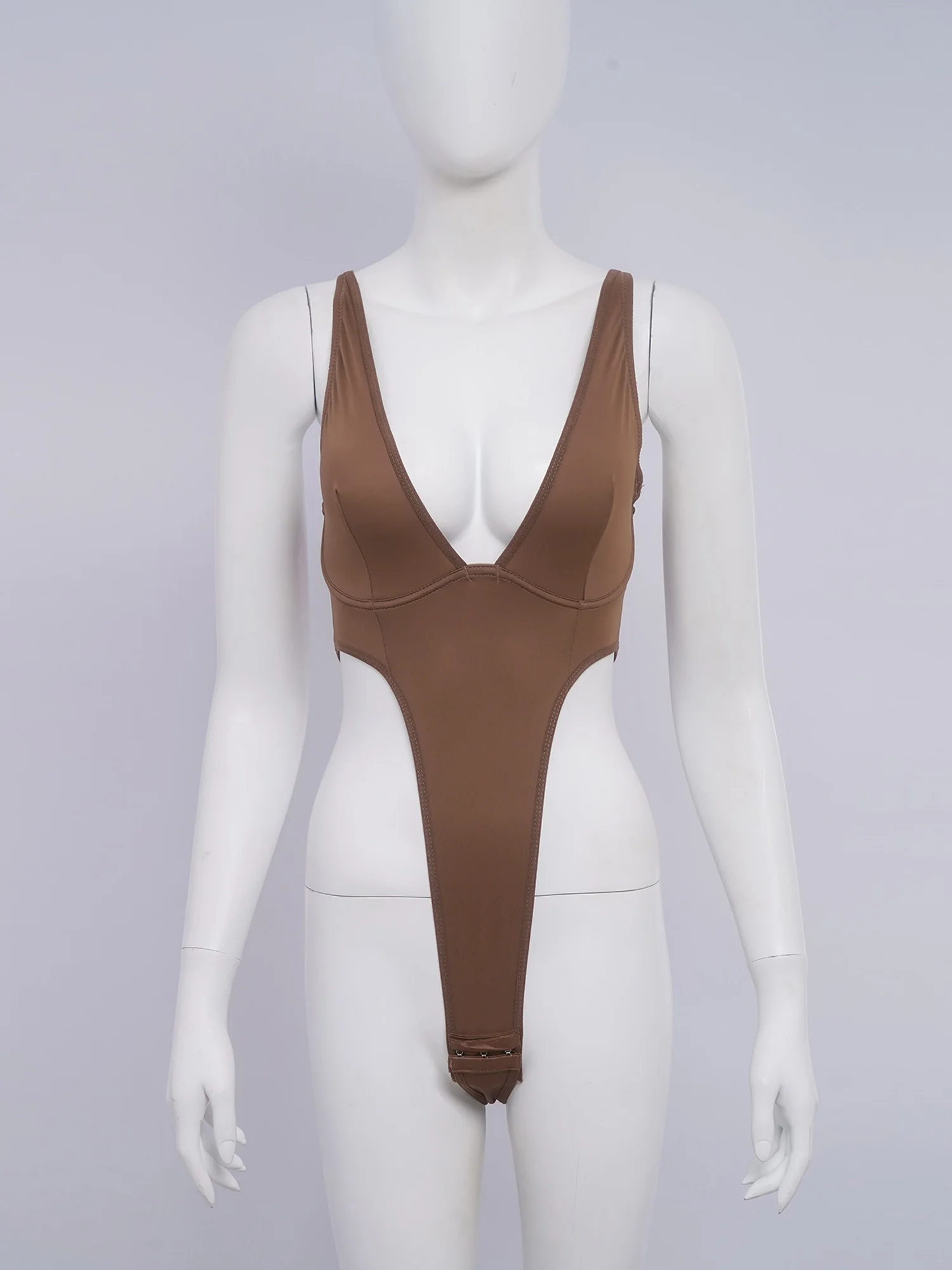 

Women Sexy High Cutting Teddies Lingerie Low Cut T-back Catsuit Bodysuit for Erotic Adult's Dating Temptation Nightwear