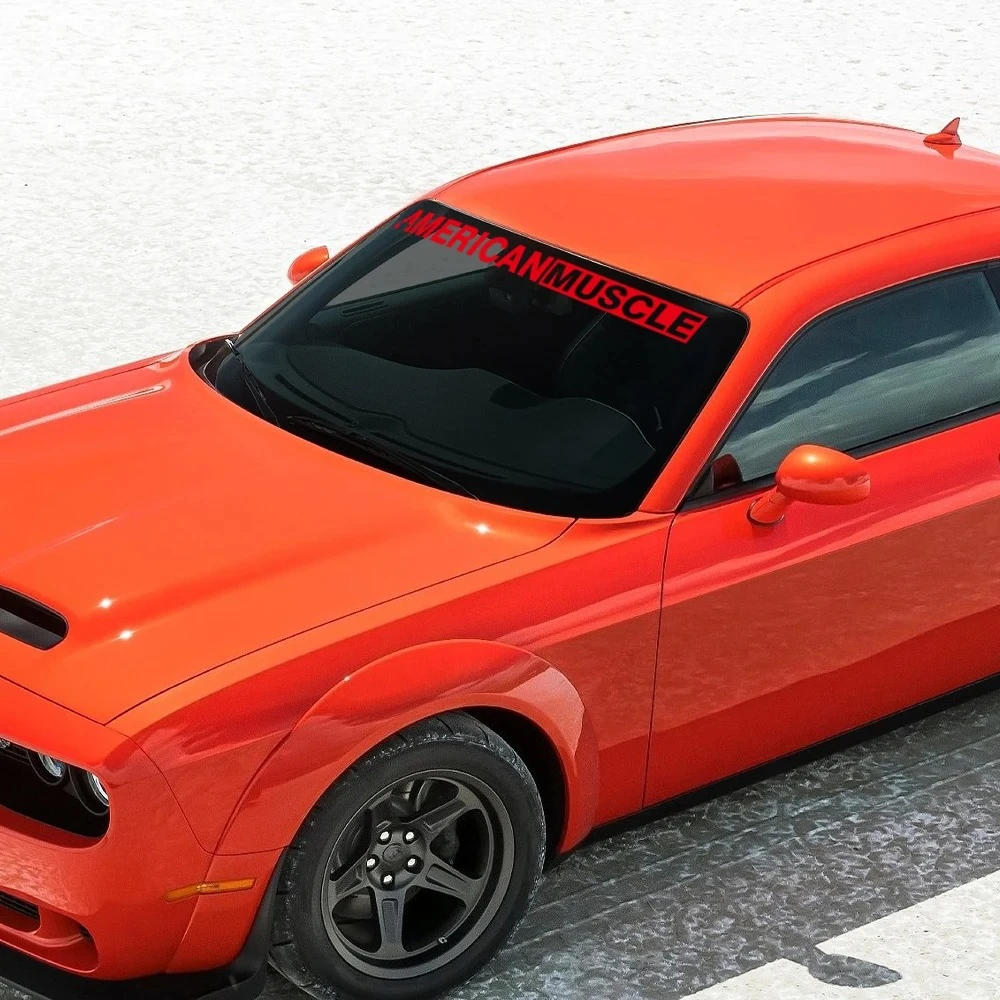 American Muscle Car Windshield Sticker Front Window Vinyl Film Decal For Challenger Mustang Camaro Auto Tuning Decor Accessories view 4