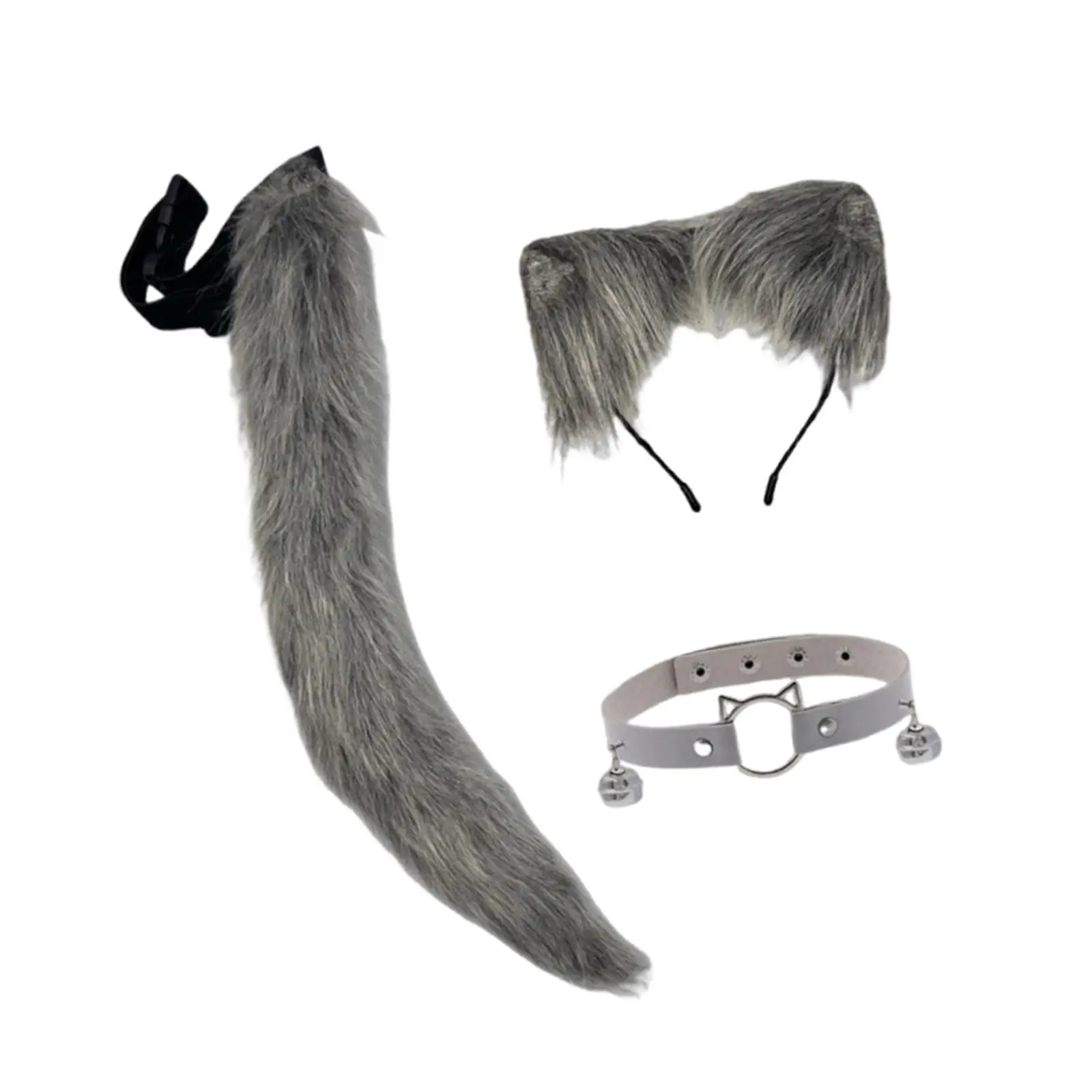 3 copricapo con orecchie e coda di gatto per spettacoli teatrali, vestire il compleanno