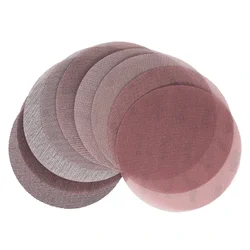 Disques de ponçage sans poussière, 7 pouces, 180mm, maille, Anti-blocage, crochet à sec, boucle, papier de ponçage, grain 80 à 320 (lot de 15)