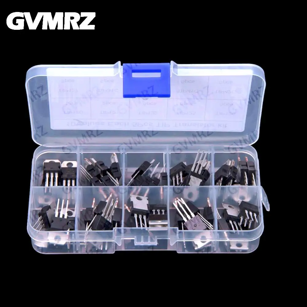 10Values ​​Each 5PCS Transistors TIP120 TIP121 TIP122 TIP125 TIP126 TIP127 TIP31C TIP32C TIP41C TIP42C To-220