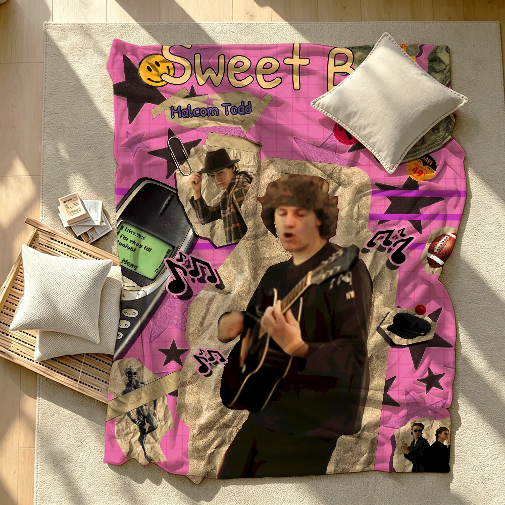 Singer M-Malcolm Todd-D Blanket Soft Warm And Thick Perfect For Bedroom Living Room Bed Sofa Camping Picnic Office Gift
