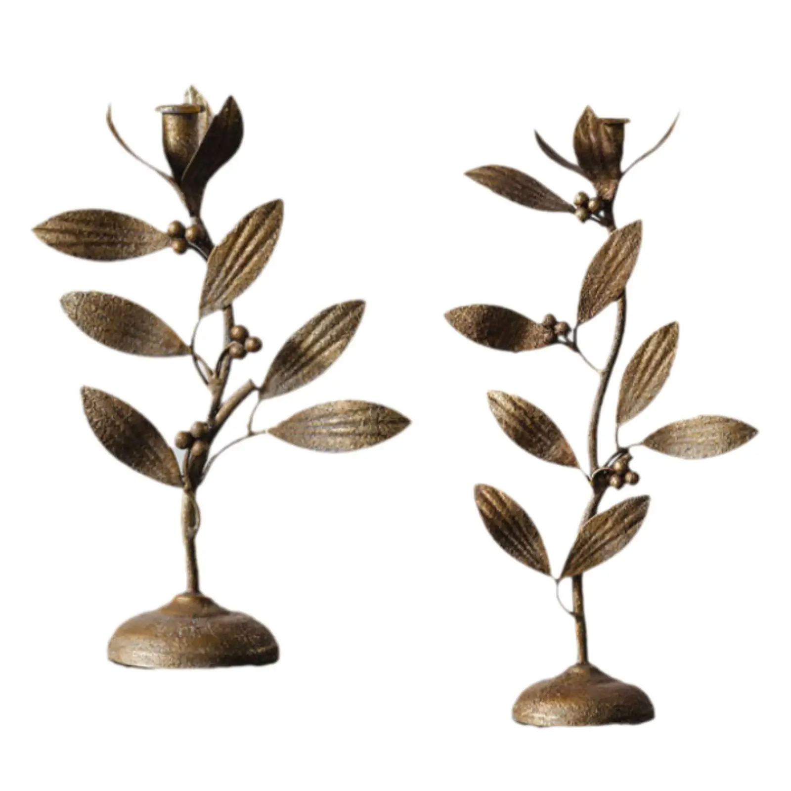 

Christmas Plant Flower Candle Holder Xmas Ornament Dinner Table Ornament Stable Base, Table Centerpiece for Holiday