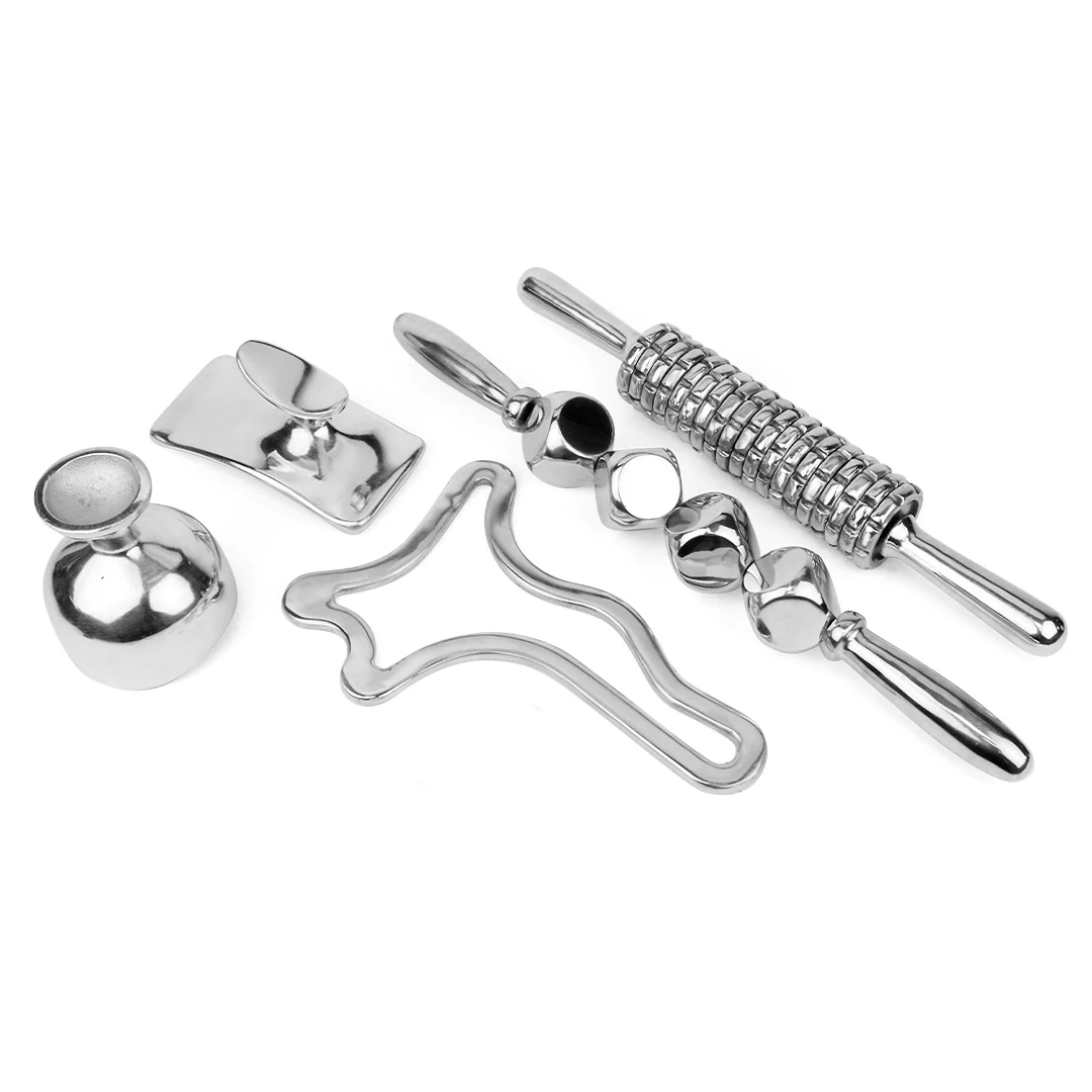 

Colombian Aluminum Metal Therapy 5 Tools Kit for Ice Body Sculpting Body