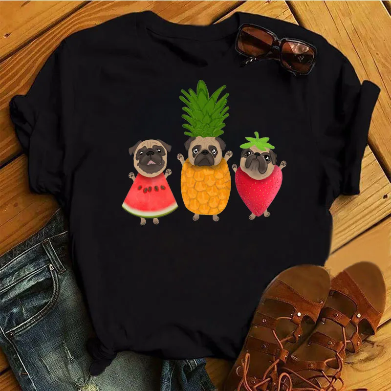 

Cool Fruit Pineapple Graphic Printing Summer Luxury Brand Cotton Men's and Women's T-Shirts Short Sleeves Street Fashion Trend