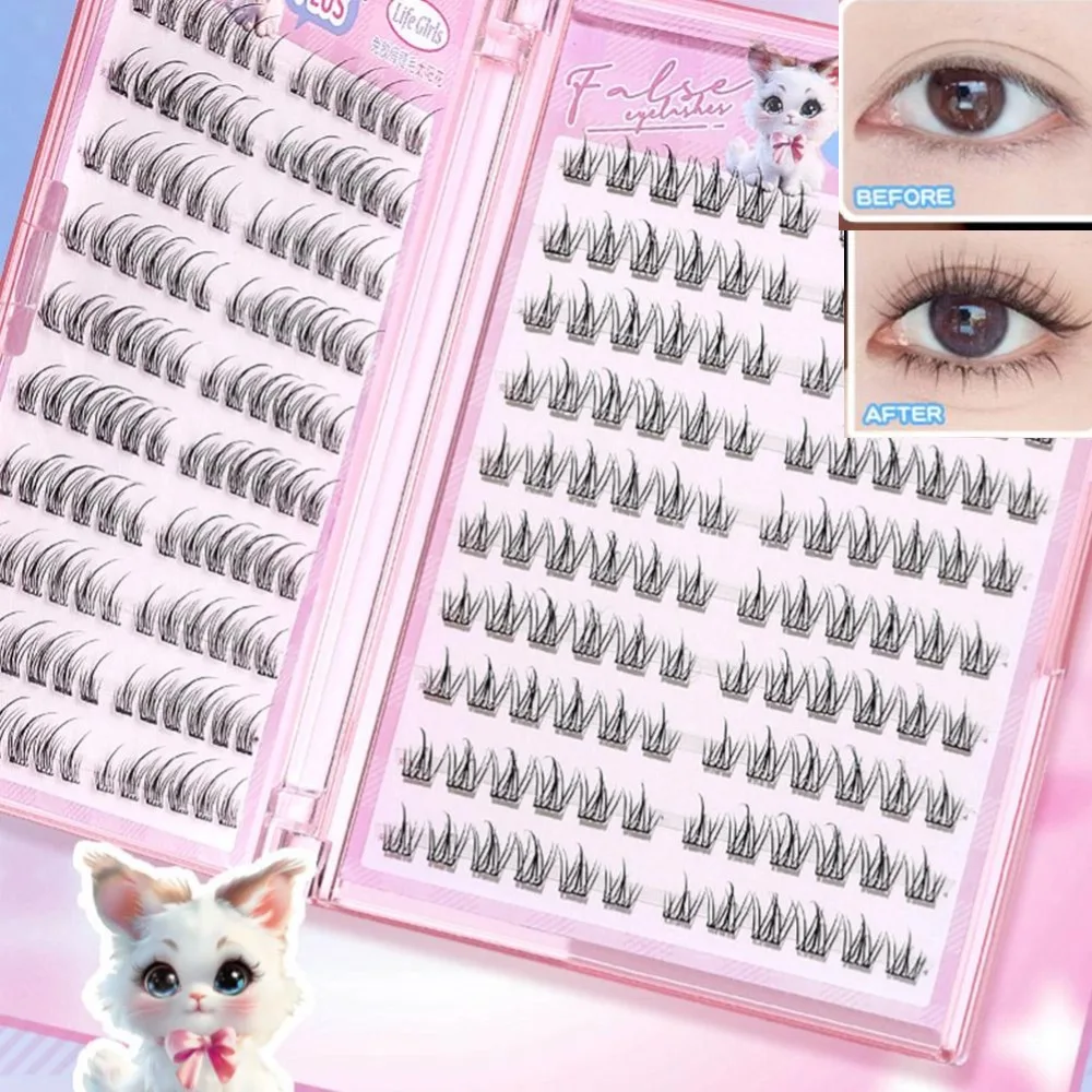 1 صندوق لتقوم بها بنفسك مجموعات الرموش ملحقات سعة كبيرة خالية من الغراء الرموش الصناعية كتاب الطبيعية ثلاثية الأبعاد Lndividual رمش ماكياج أداة