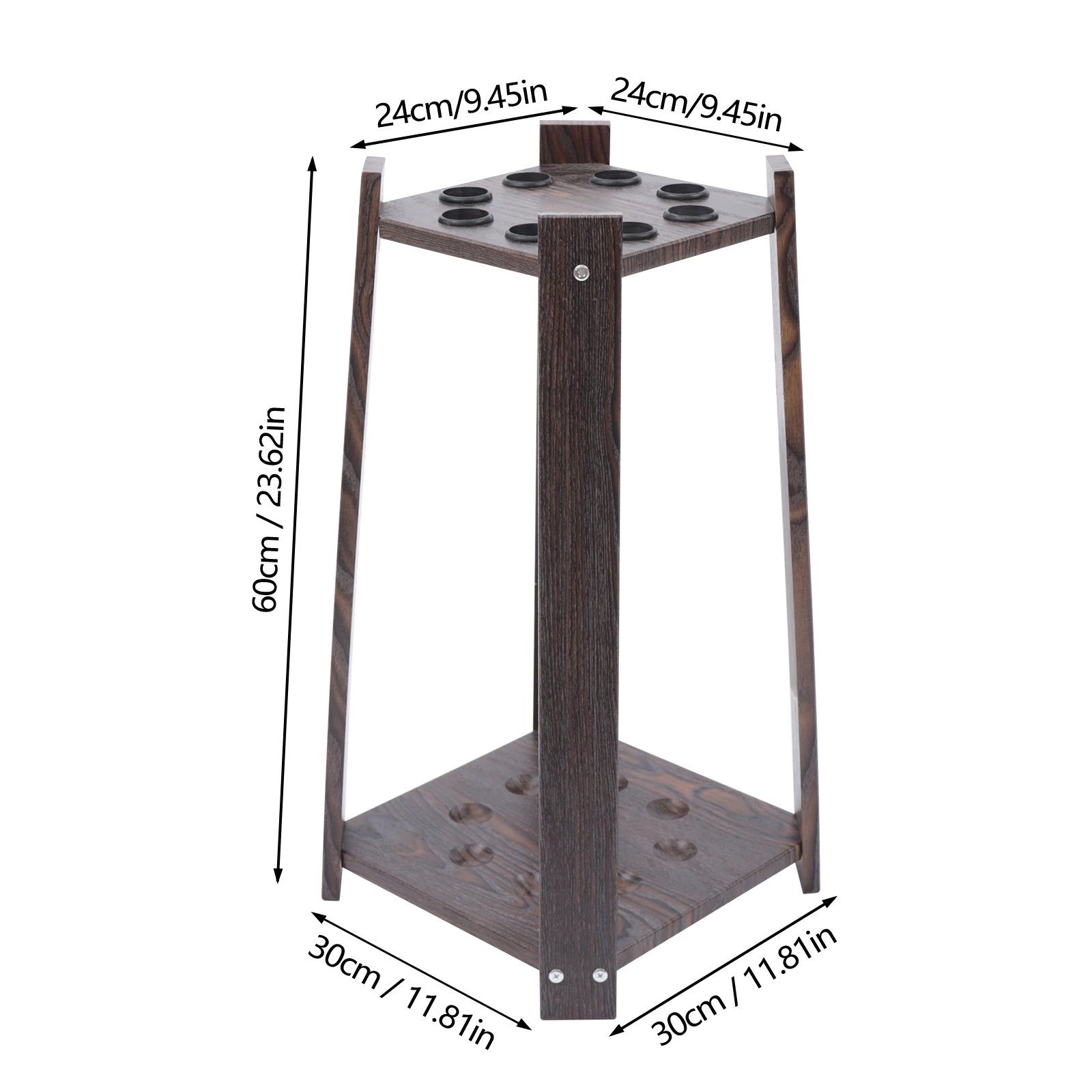 Multifunktionaler Pool-Stick-Ständer, 8-Loch-Billard-Queue-Rack, Holzhalter, Queue-Halter für Angelrute, Golfschläger