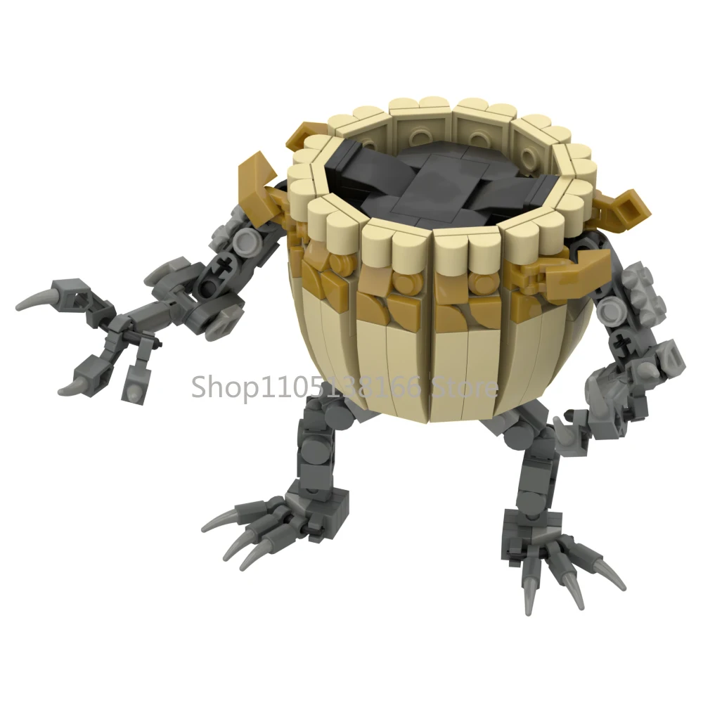 

Iron Fist Alexander MOC Building Blocks, Fantasy Warrior Living Pot with Runes, Lands Between Inspired Character Model for Fans