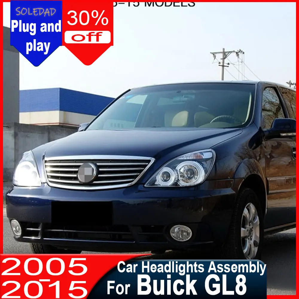 Car Headlights for Buick GL8 2005 2006 2007 2008 2009 2010 2011 2012-2015 headlight assembly modified LED double lens xenon lamp