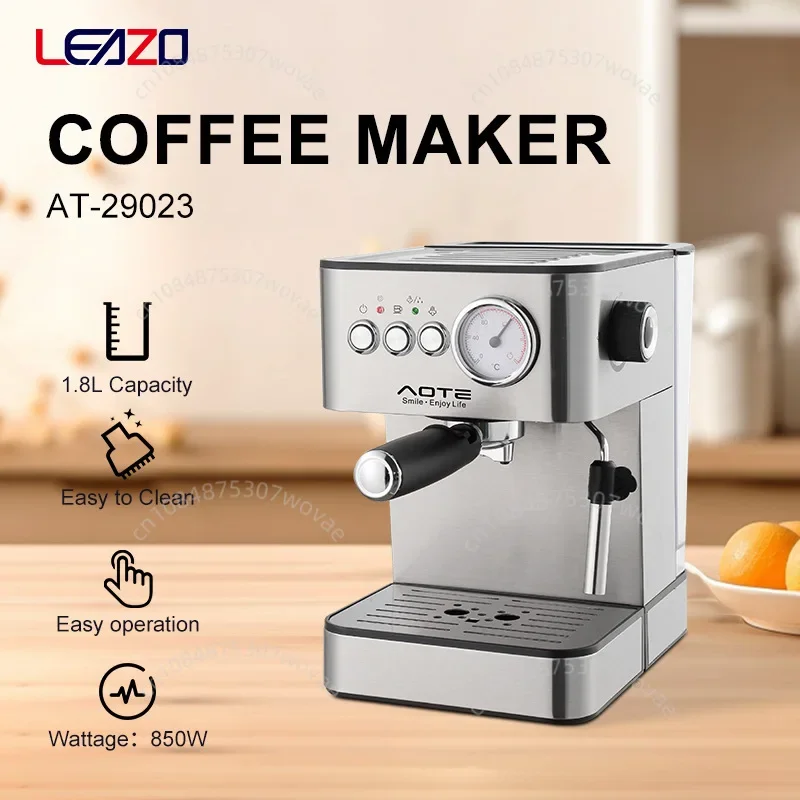 Small Espresso Machine for Home Use Semi-automatic Coffee Machine Portable Milk Coffee Machine Can Froth Milk Espresso Latte