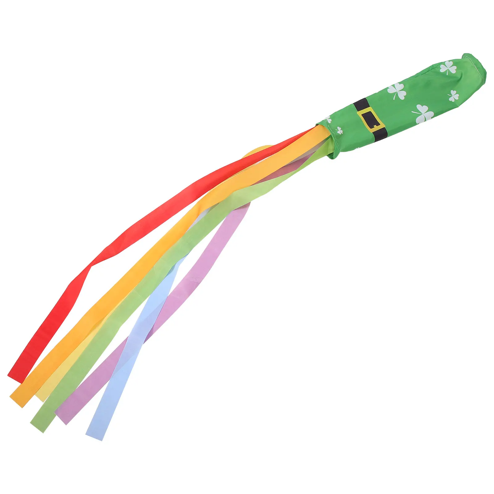 

Windsock Flag Decoration Patrick'S Day Theme Durable Polyester Material Outdoor Garden Flags Shamrock Windsock Party