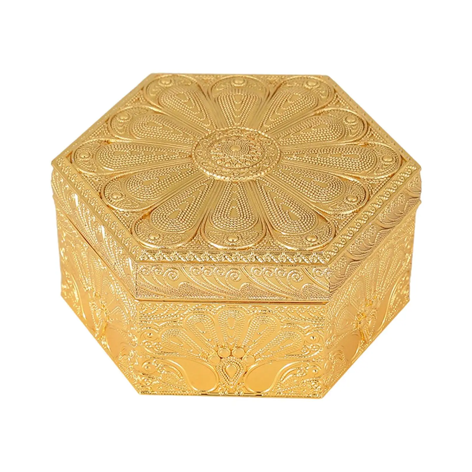 Embossed Jewelry Box Storage Case Holder Creative Organizer Display Home