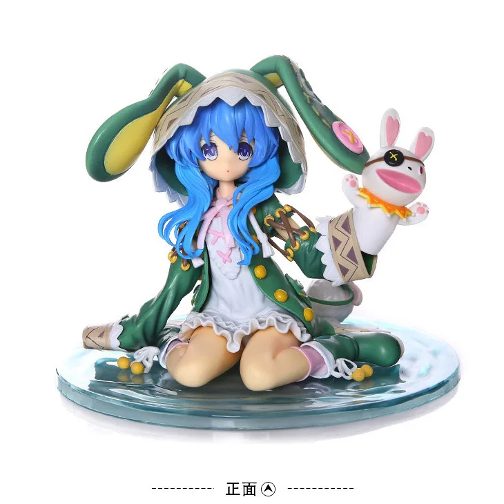 Hoge kwaliteit Date A Live Anime Figuur Himekawa Yoshino Model Pop Knielend Groen Konijn Action Figure Collectible Toy Gifts