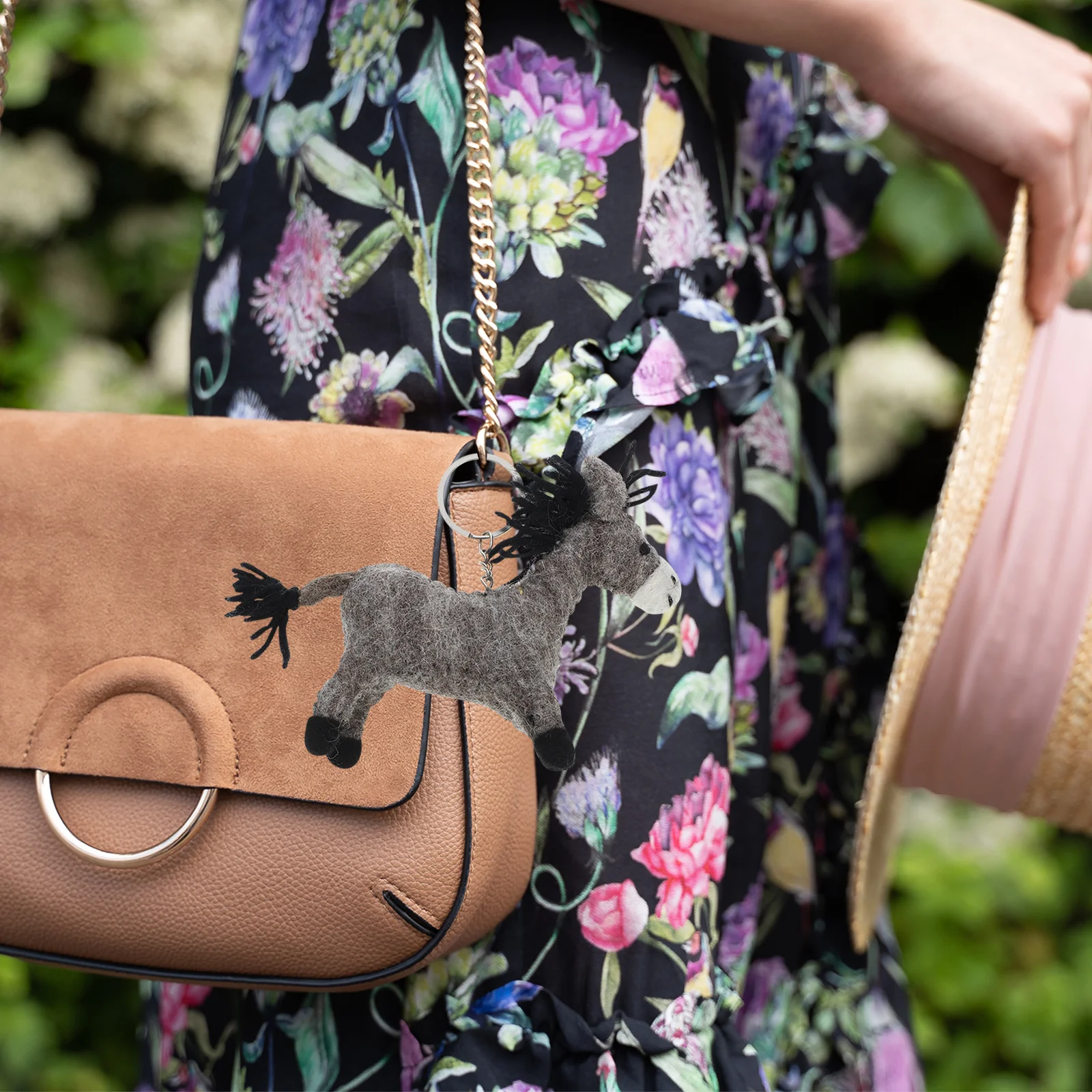 

Мягкий войлочный брелок-ослик, подвеска-игрушка, украшение для ключей, багажа, школьного рюкзака, на каждый день