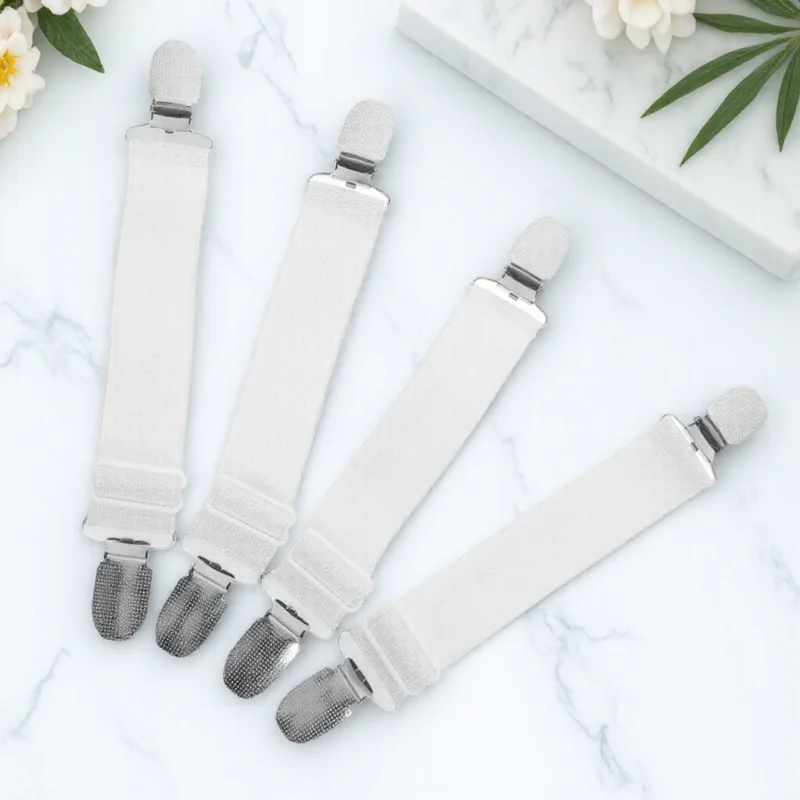

4pcs Elastic Pant Clips Adjustable Boot Straps Motorcycle Riding Trousers Holders Stretchable Fixing Tools Metal Strap