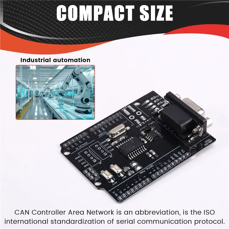 AY14 -MCP2515 CAN حافلة درع لوحة تركيبية SUB-D موصل معيار UART IIC SPI LED مؤشر تحكم يمكن 4.8-5.2 فولت