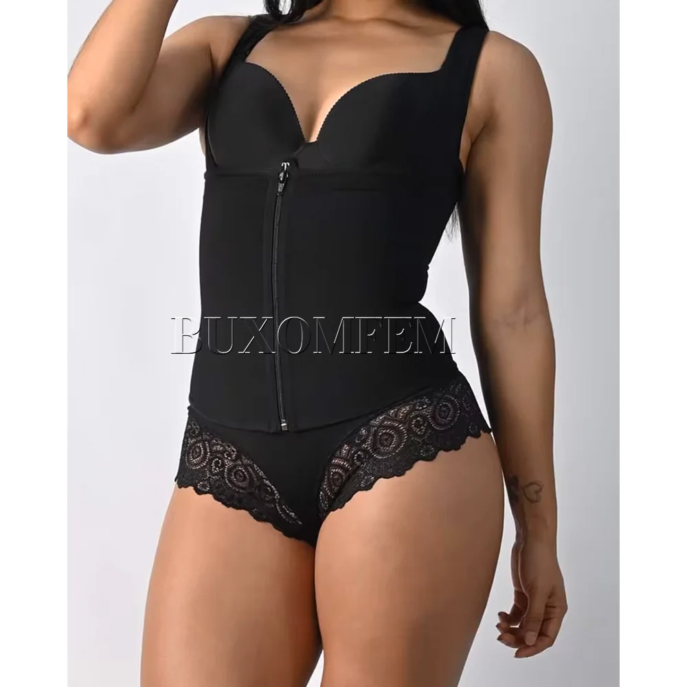 Black Bodysuit Underwear Women's Girdle Stretchy Seamless Fajas Colombianas Post Surgery Daily Thong Shapewear Invisible Unique