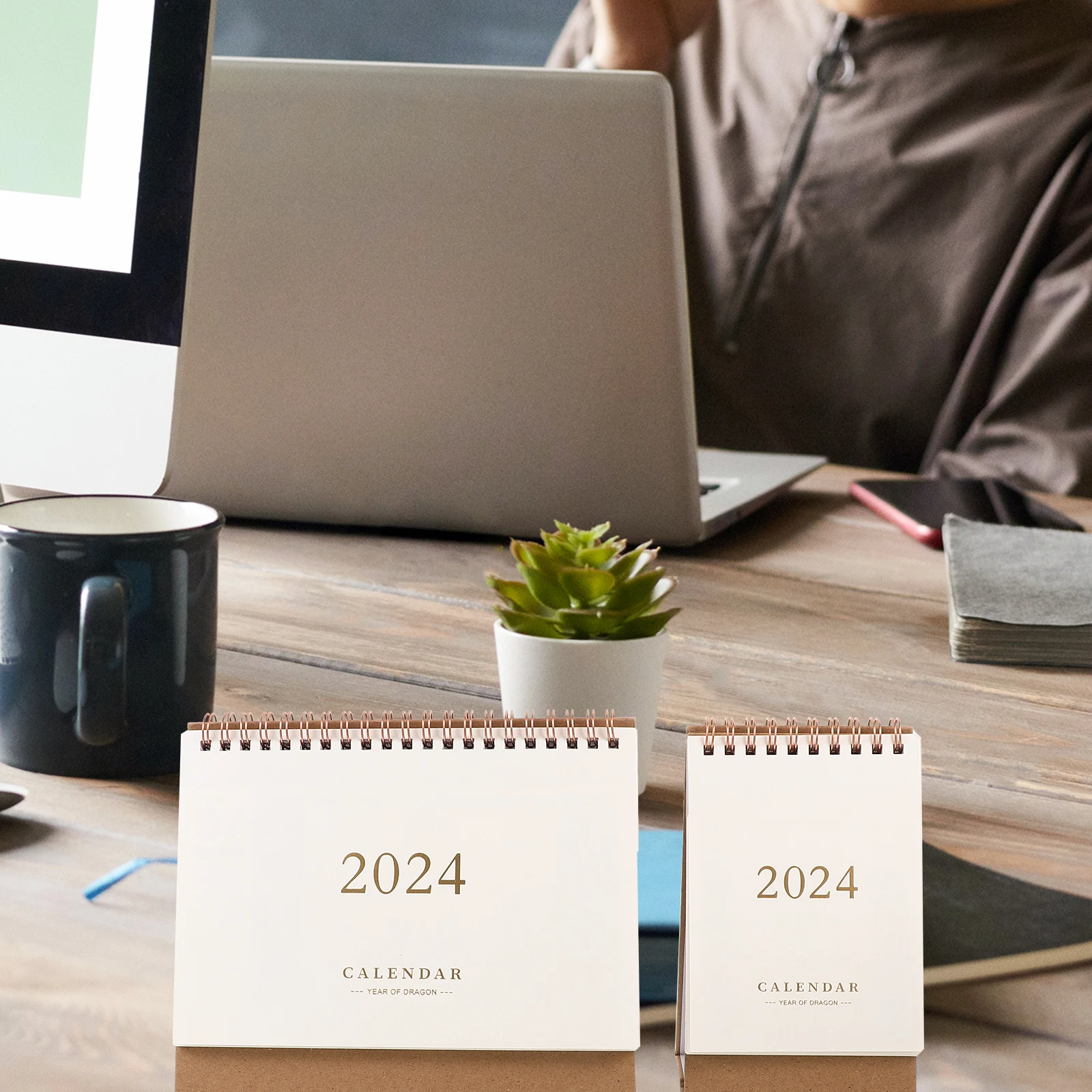 

3Pcs Minimalist Desk Calendars 2023 2024 Flip Table Calendar Standing Desktop Calendar for Home Office Home Decoration