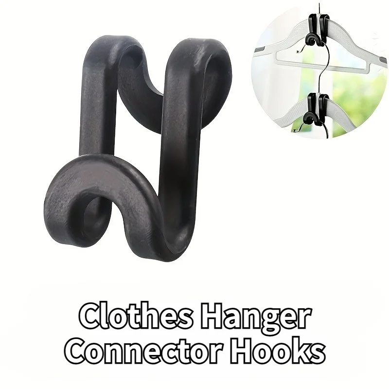 30PCS Household Clothes Hanger Connector Hooks Thickened Plastic Stackable Clothes Hanger Connecting Hooks for Organizer Closet