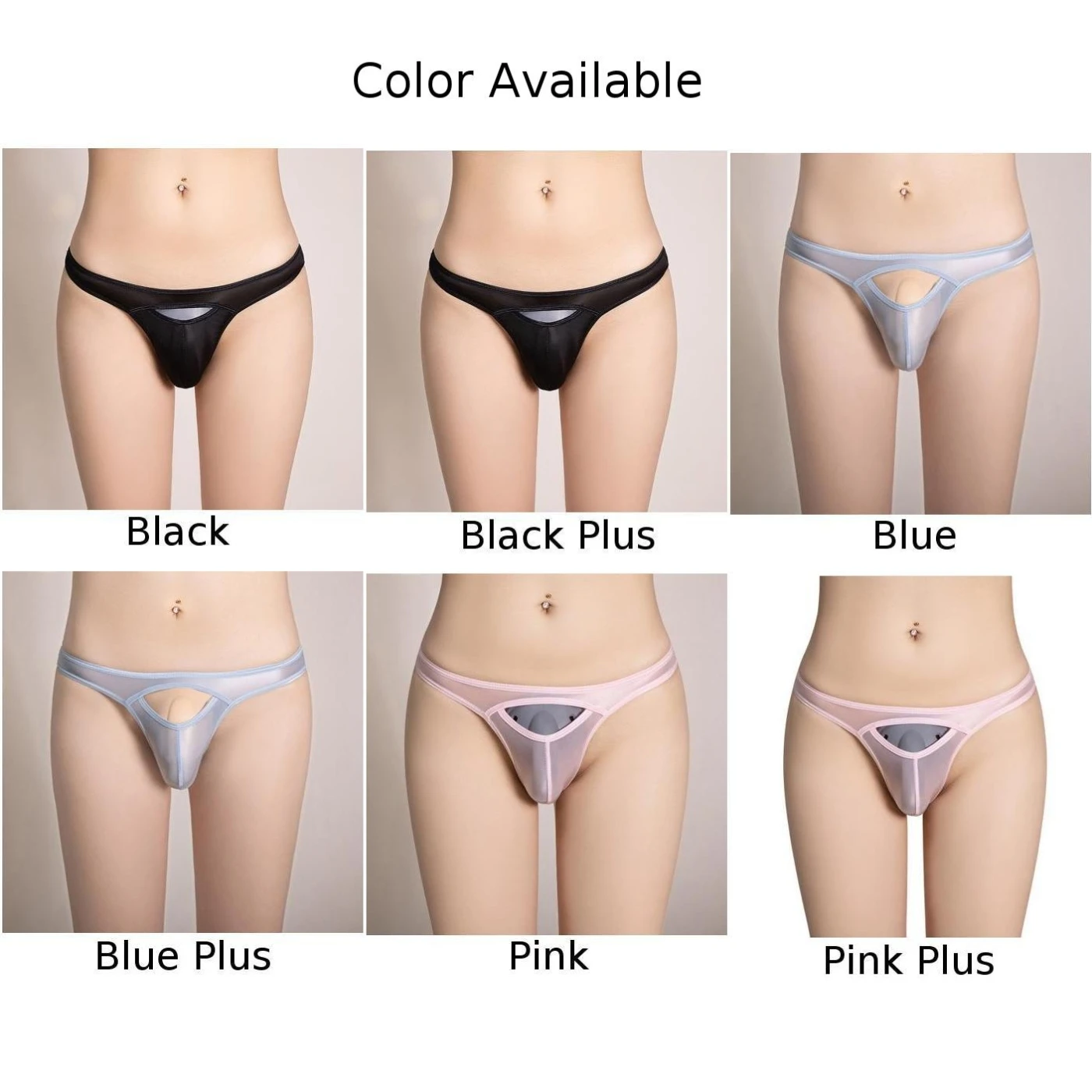 Men\\\'s Sexy & Attractive Transparent Stretch Oil Shiny Glossy Briefs Underwear Panties Thongs for Comfortable Wear