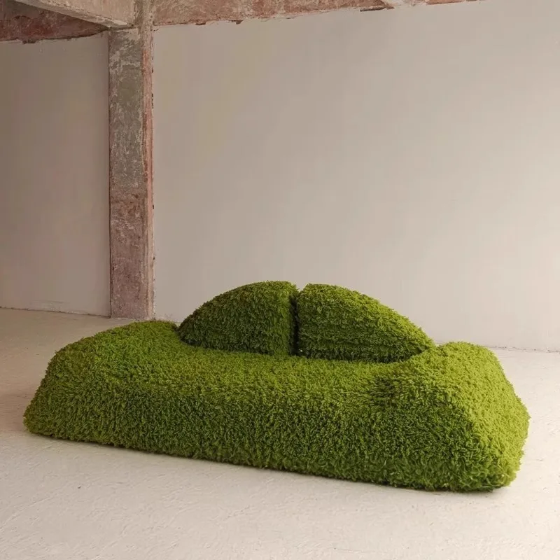 Nordic living room retro art design sense space sand development hall studio dopamine color scheme special-shaped sofa