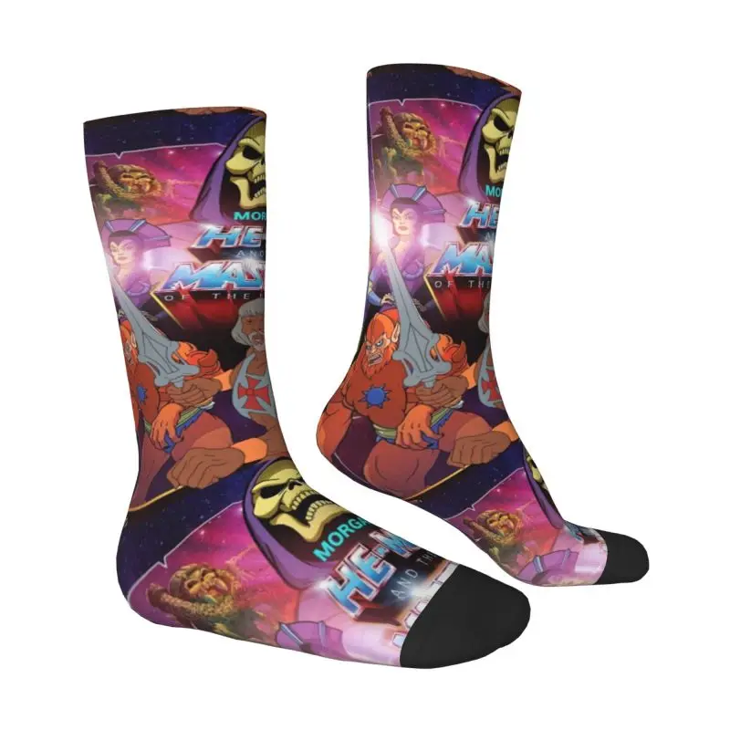 Cool He Man Master Of The Universe Socks Women Men Warm 3D Printing 80s Cartoon Funny Basketball Sports Socks