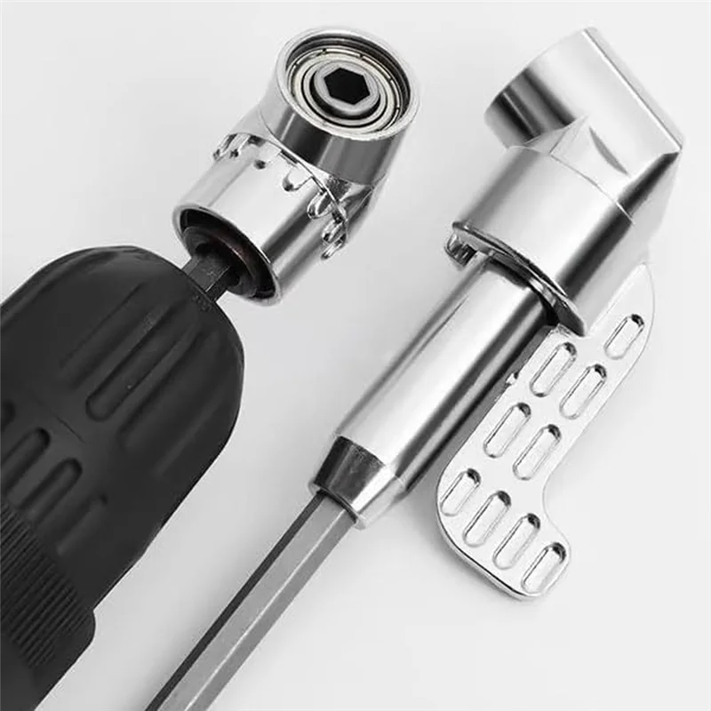 BAAG-Kit adaptador de taladro de ángulo recto mejorado de 105 grados con destornillador de curva multifunción para espacios apretados (2,5 pulgadas y 5,5 pulgadas)