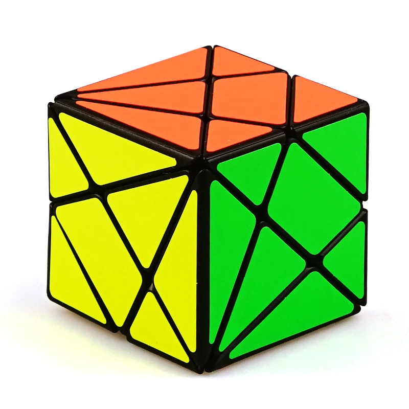 Qiyi Axis Magic Cube Veranderen Onregelmatig Jinggang Professionele Puzzel Speed Cube Met Frosted Sticker 3X3X3 Stickerloze body Cube