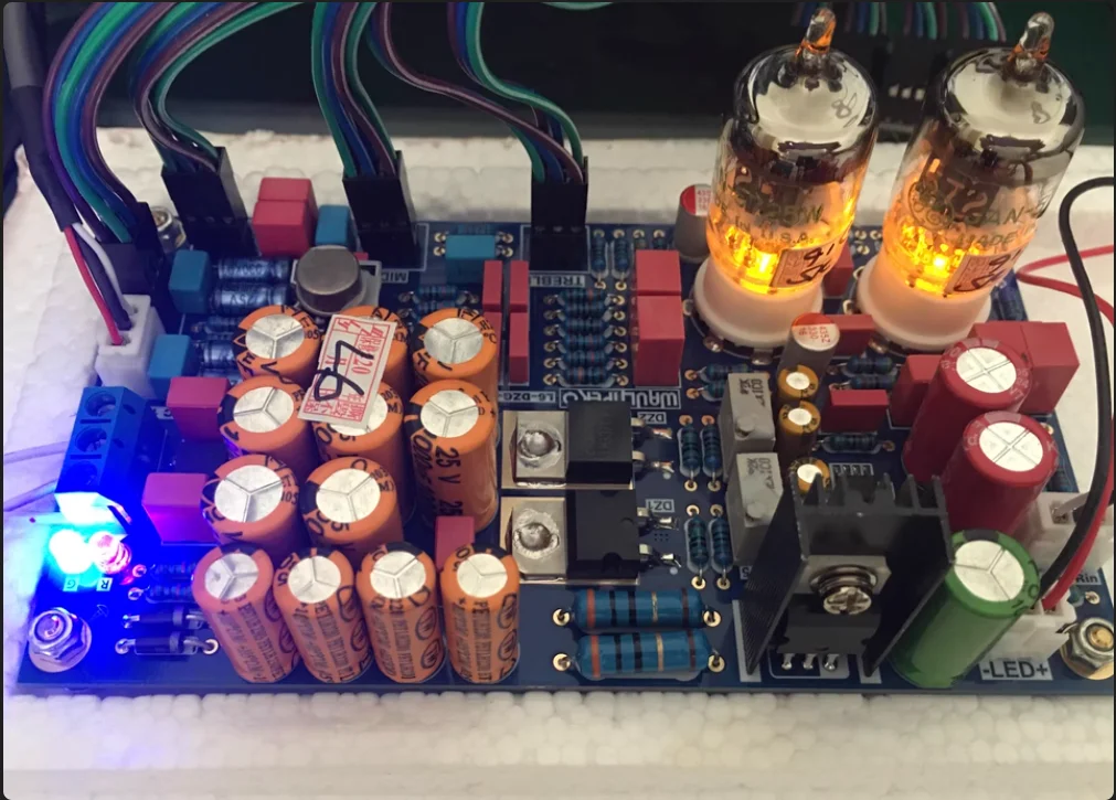 

GHXAMP L6 Hi-Fi GE5725 Tube Preamplifier Tone Board Iron Sealed Op-Amp Warm Tube Sound with Servo Power Supply Dual AC15V
