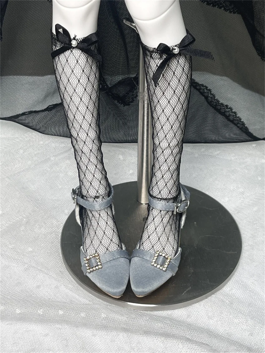 In Stock BJD/SD Shoes 1/3 1/4 High Heels Girls Silk Pointy One-button High Heels Multi-colored BJD Doll Accessories