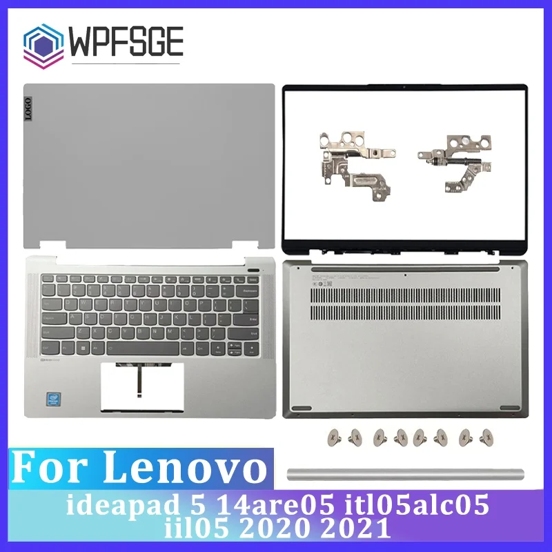 

New Case For Lenovo Ideapad 5 14ARE05 14ITL05 14ALC05 14IIL05 2020/2021 LCD Back Cover Front Bezel Hinges Hingecover