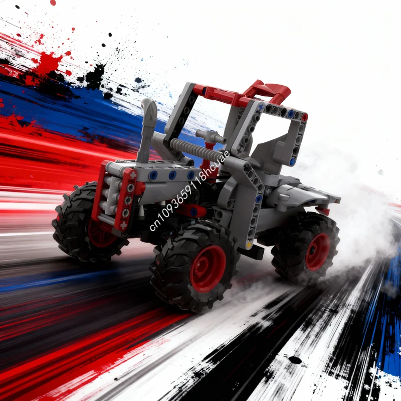 

224 детали MOC MB Trac, технический конструктор, сборная модель, DIY, рождественский подарок, креативная идея, развивающая игрушка, строительные блоки