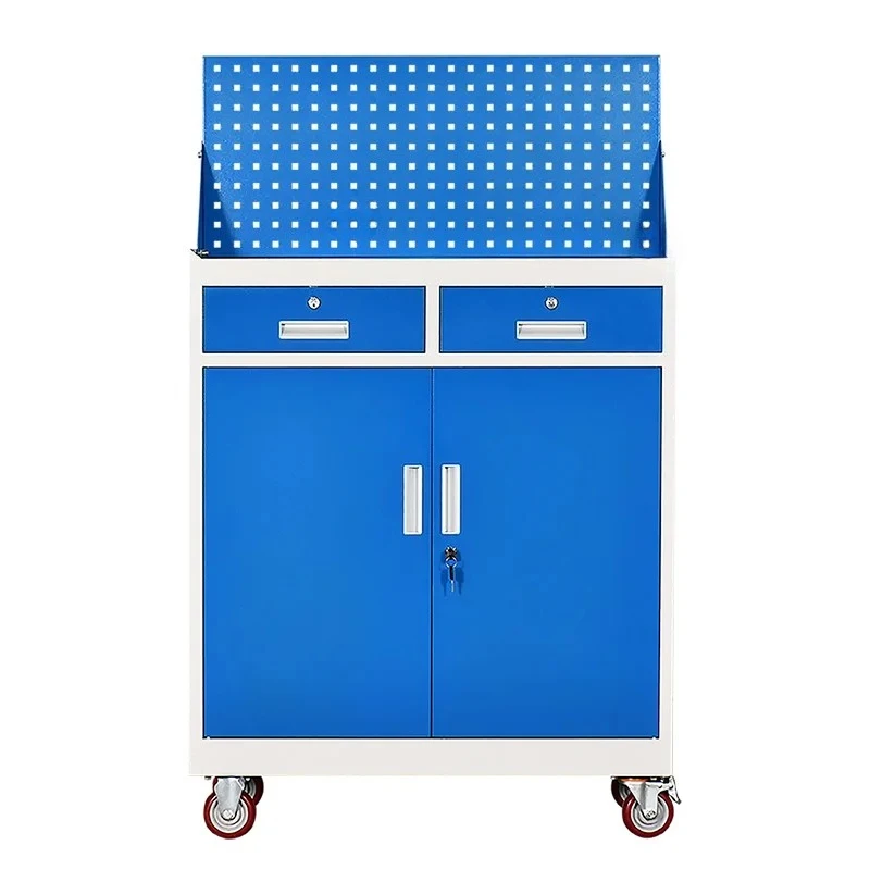 Multifunctional maintenance Thickened heavy-duty workshop tool cabine double door with brake storage Hardware tool cart