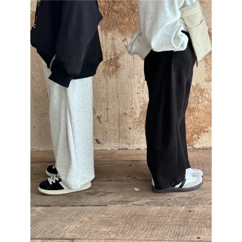 Children Clothing 2023 Spring Autumn New Fashion Korean Style Casual Sweatpants Boys and Girls Loose Solid Color Knitted Pants