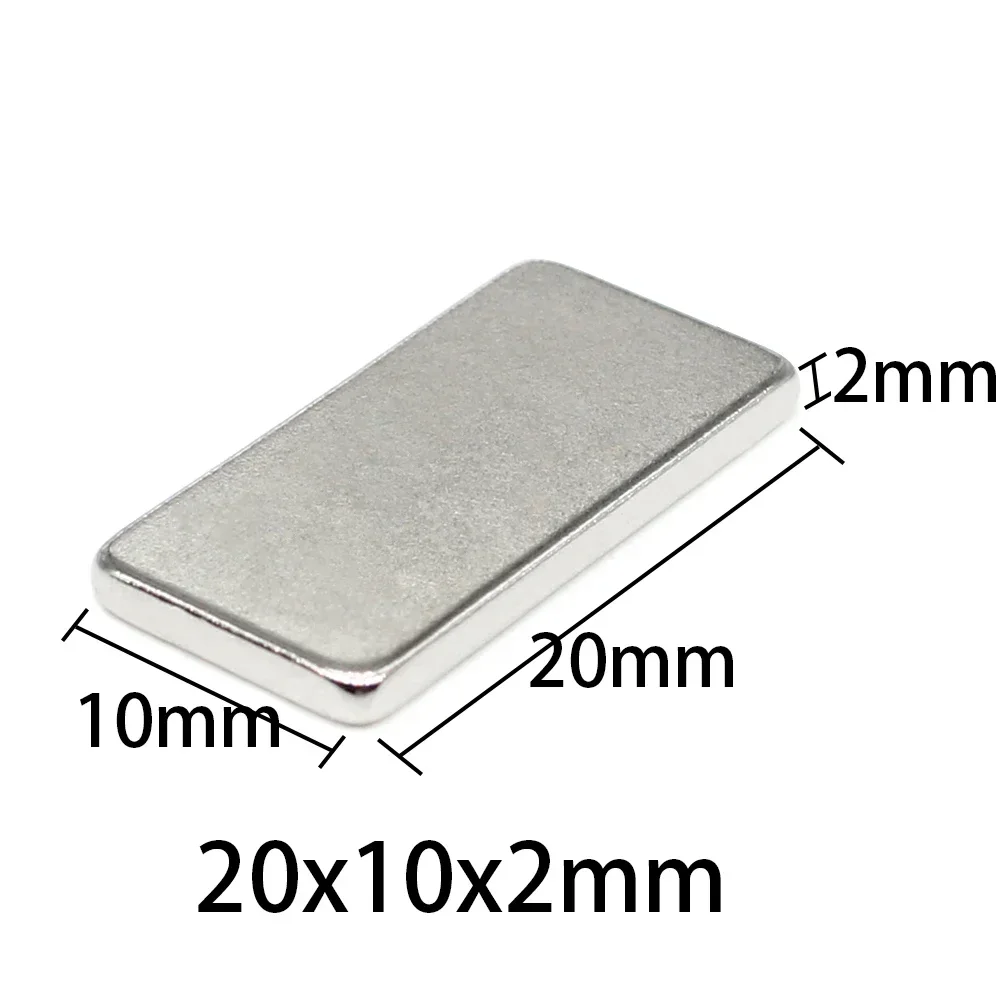N52  20x10x2 20X6X2 magnets Office Ndfeb Whiteboard scooter ebike strengh holder rectangular Science Diy Fridge Tool Strorage