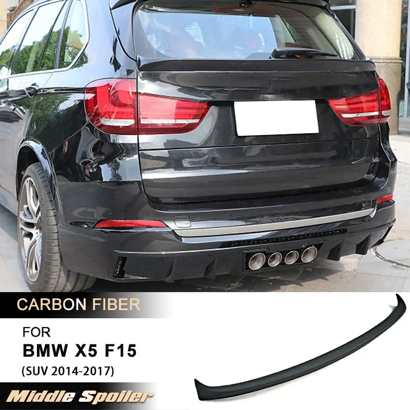 

Car Rear Trunk Middle Spoiler Wings for BMW X5 F15 SUV 2014-2017 Racing Rear Spoiler Boot Wing Lip Body Kit PU Matte Black