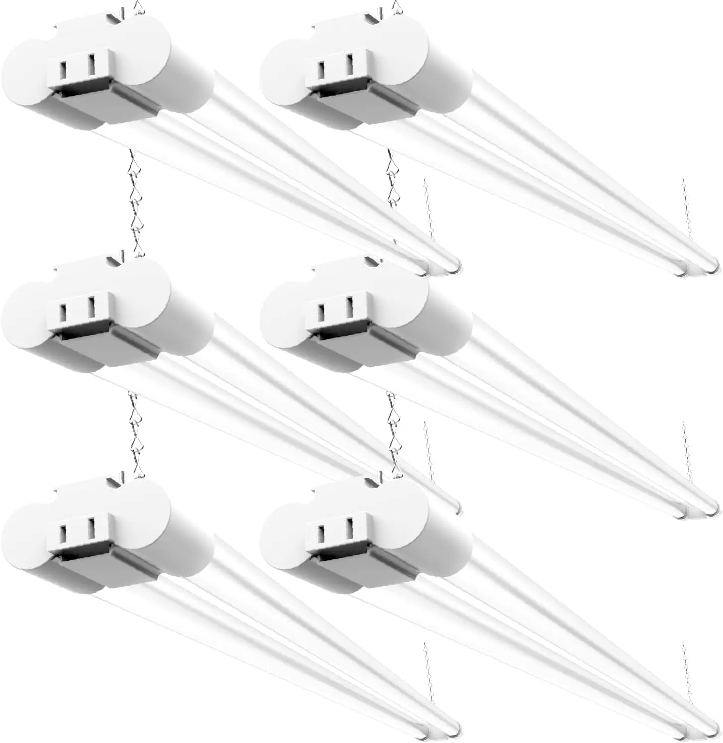 

6 Pack 4FT LED Shop Lights, 4500LM, 40W, 6000K Daylight, Linkable Garage Lighting with Frosted Cover