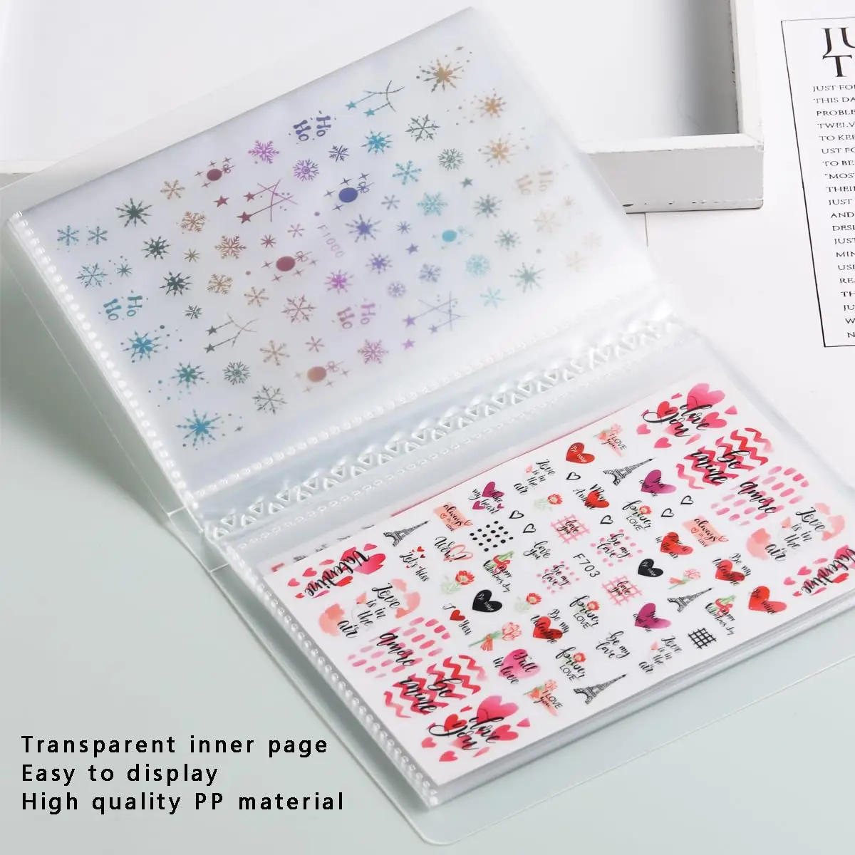 1 قطعة 40 فتحات ملصق شفاف تخزين كتاب مسمار ملصق المنظم لجمع الملصقات جمع كتاب عرض فارغ جمع #3