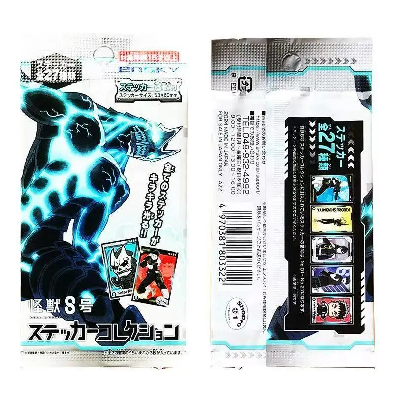 Original Jp Anime Kaiju No.8 Kafka Hibino Mina Ashiro, 3pcs Stickers Per Pack, Collect Gifts