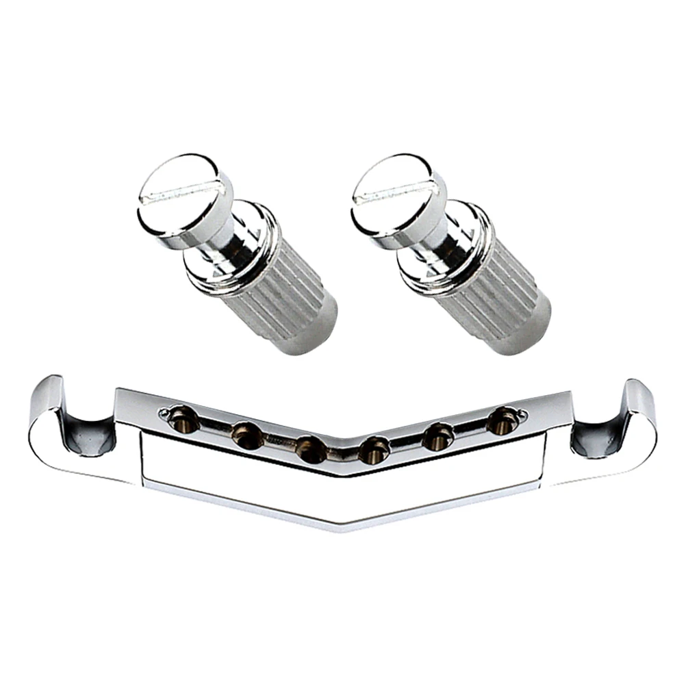 

Universal Metal Guitar Bridge Replacement Parts Electric Roller Saddle Tailpiece Alloy Accessories Durable Stable Sound Easy