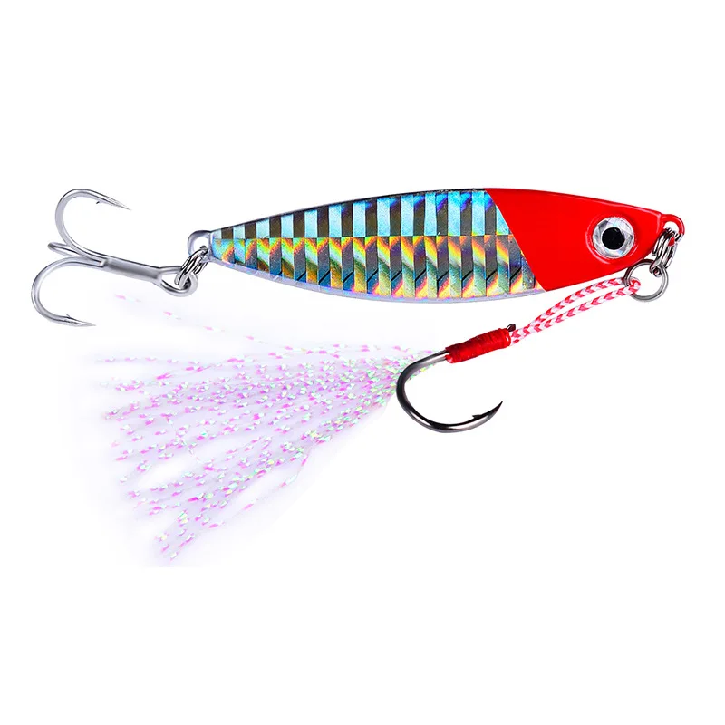 6 Pcs Cast Metal stripe Bait Spinner Fishing Lures Jigs Trout Hard Baits Tackle Pesca Fish Jigging Set