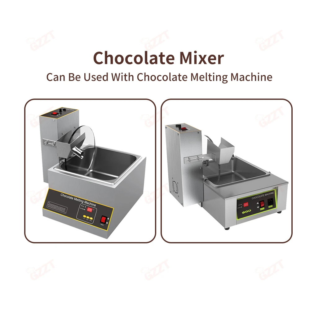 GZZT QKLJB Electric Chocolate Mixer 8L/12KG Chocolate Melting Warming Machine Commercial Chocolate Dispenser Machine 110V-220V