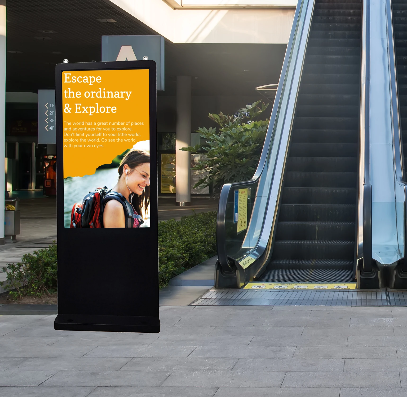50 Zoll 55" 65" Semi Outdoor Non-Touchscreen Monitor Digital Signage Werbung Display Kiosk auf der Straße